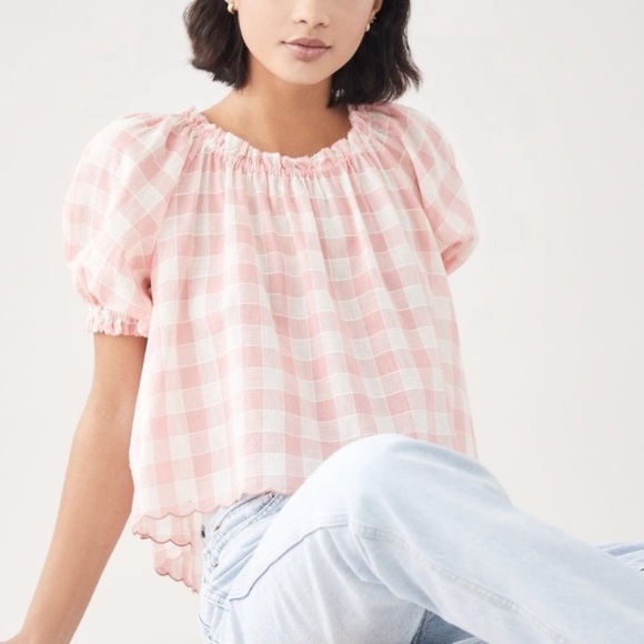 The Great. The Garland top on pink gingham - Picture 2 of 10